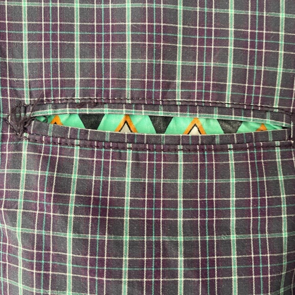 Scotch & Soda Plaid Men's Button-Down Short Sz XL - Picture 3 of 4